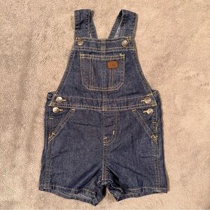 Lee Denim Button Snap Shortalls / Overalls - 12 Months